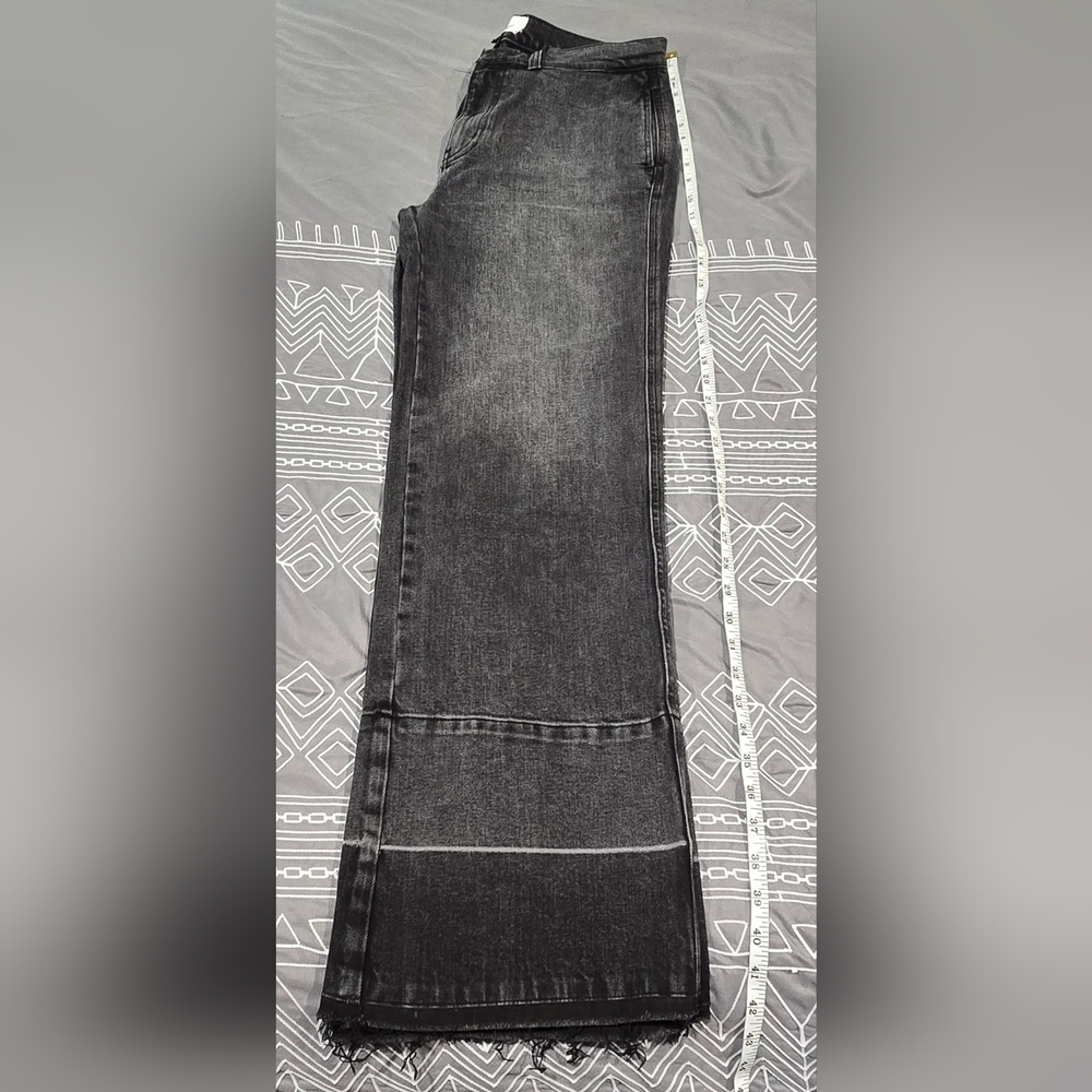 Current/Elliott High Waisted Wide Leg Released Hem Jeans Size 28 - Picture 2 of 9